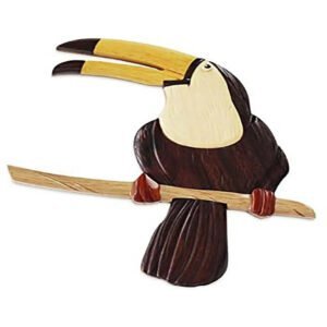 Toucan Tropical Rain Forest Hand-Carved Wall Art - Stash Box Dan