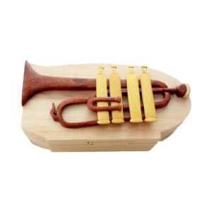 Trumpet Hand-Carved Puzzle Box - Stash Box Dan