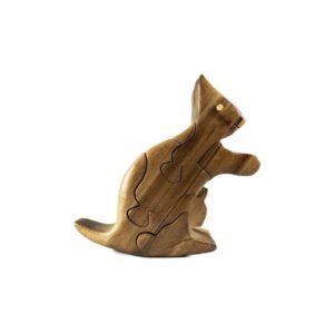 Wooden Kangaroo & Baby Puzzle - Stash Box Dan