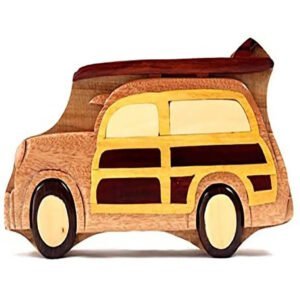 Woody Wagon Surfers Dream Hand-Carved Wall Art - Stash Box Dan