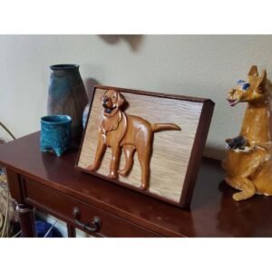 Yellow Labrador Retriever Yellow Lab Hand-Carved Pet Portrait - Stash Box Dan